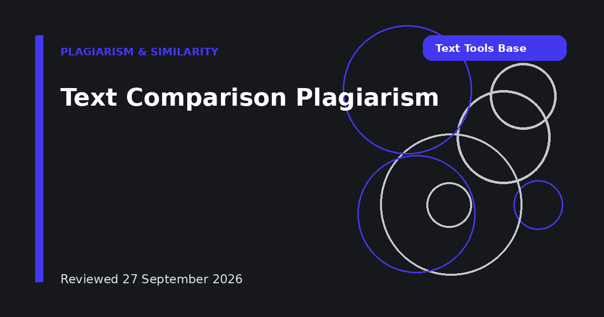 Text Comparison Plagiarism