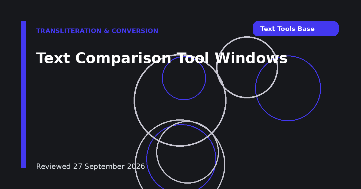 Text Comparison Tool Windows