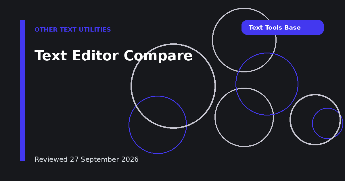 Text Editor Compare