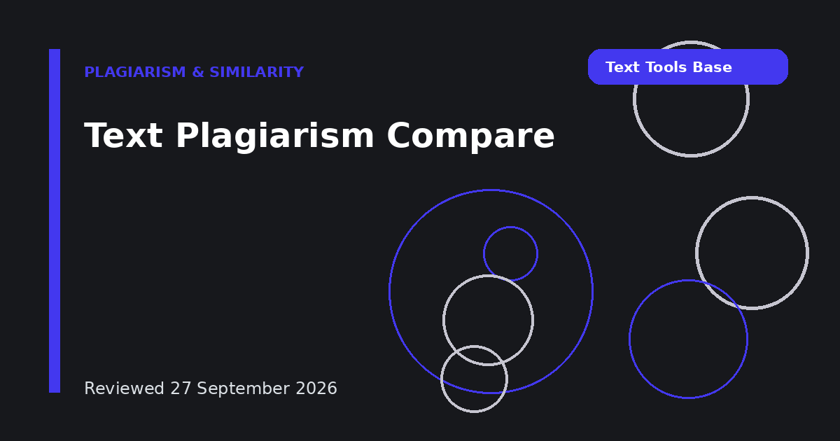 Text Plagiarism Compare