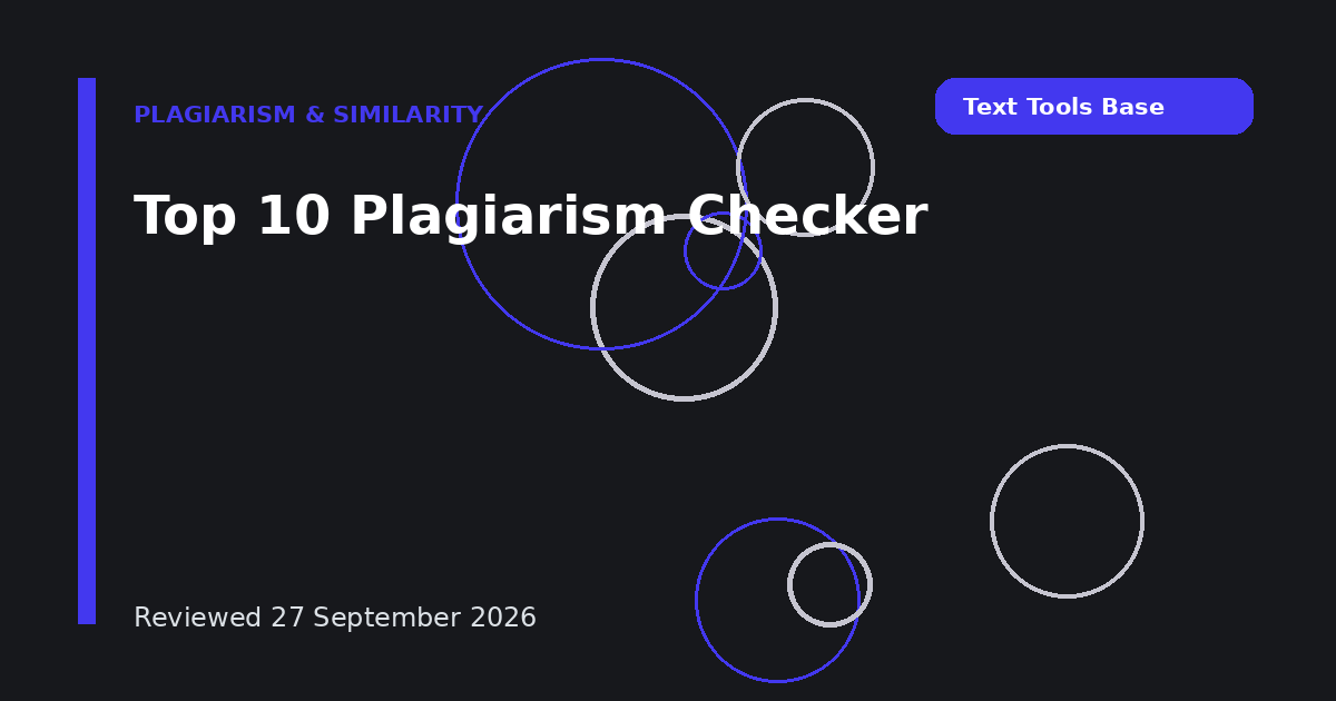Top 10 Plagiarism Checker