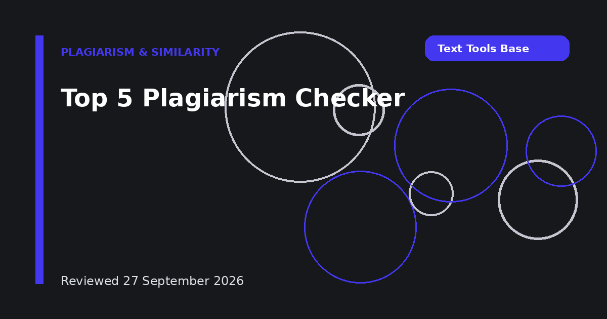 Top 5 Plagiarism Checker
