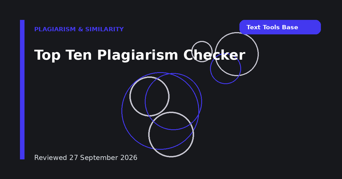 Top Ten Plagiarism Checker