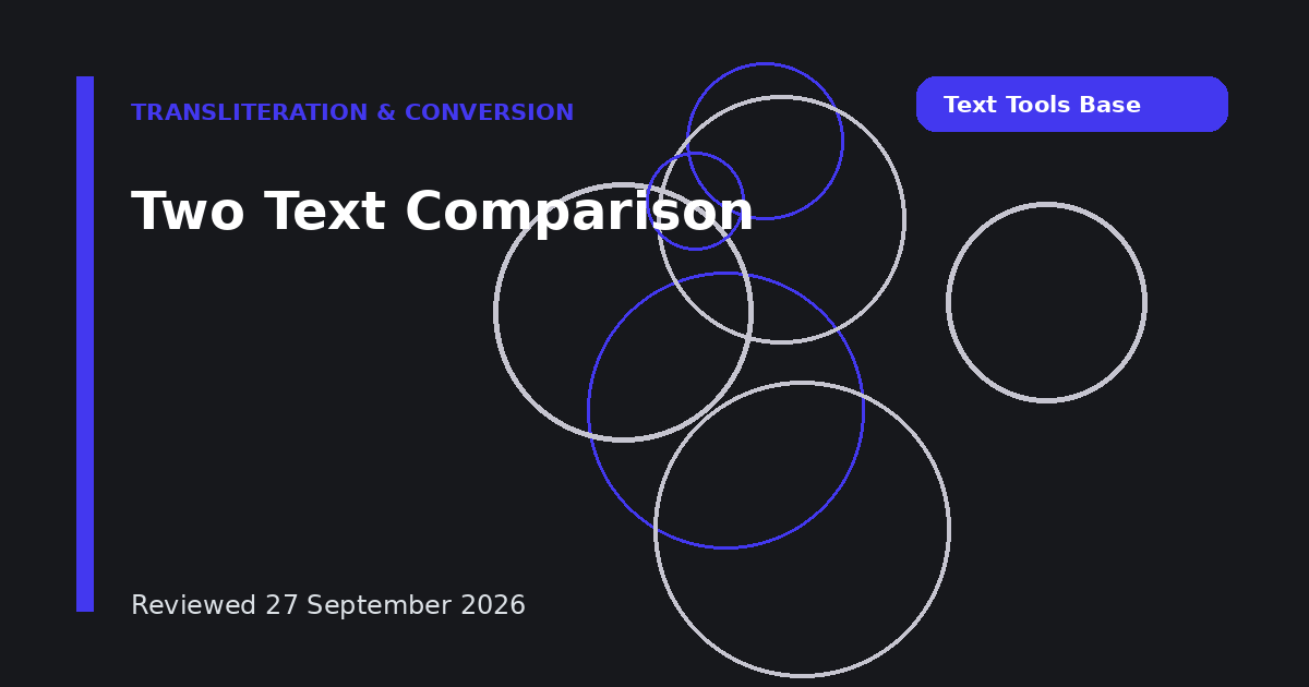 Two Text Comparison