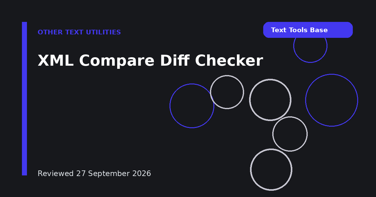 XML Compare Diff Checker
